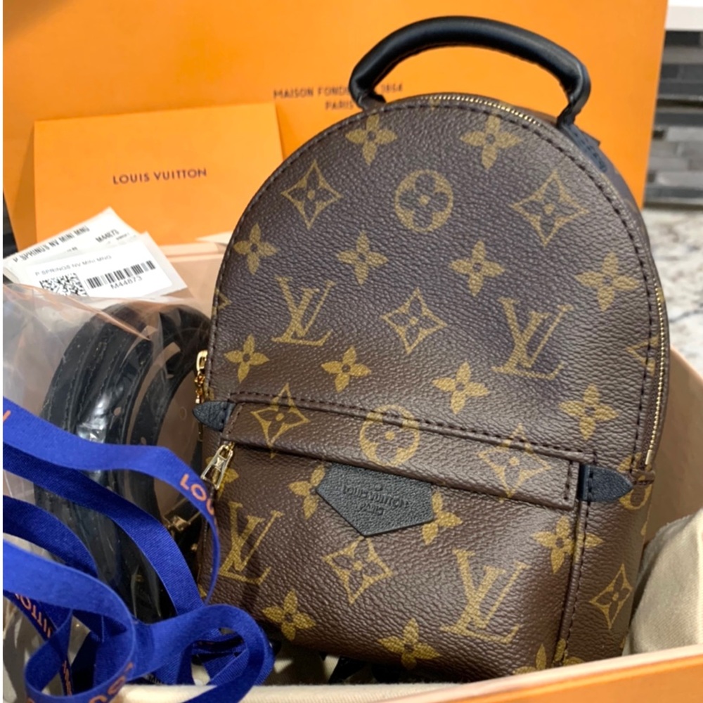 🆕 ❤️😍Authentic Louis Vuitton PALM SPRINGS MINI - Picture 15 of 16